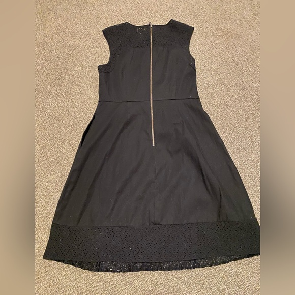 Hatley Elegant Black Sleeveless Dress with eyelet border - Picture 5 of 8